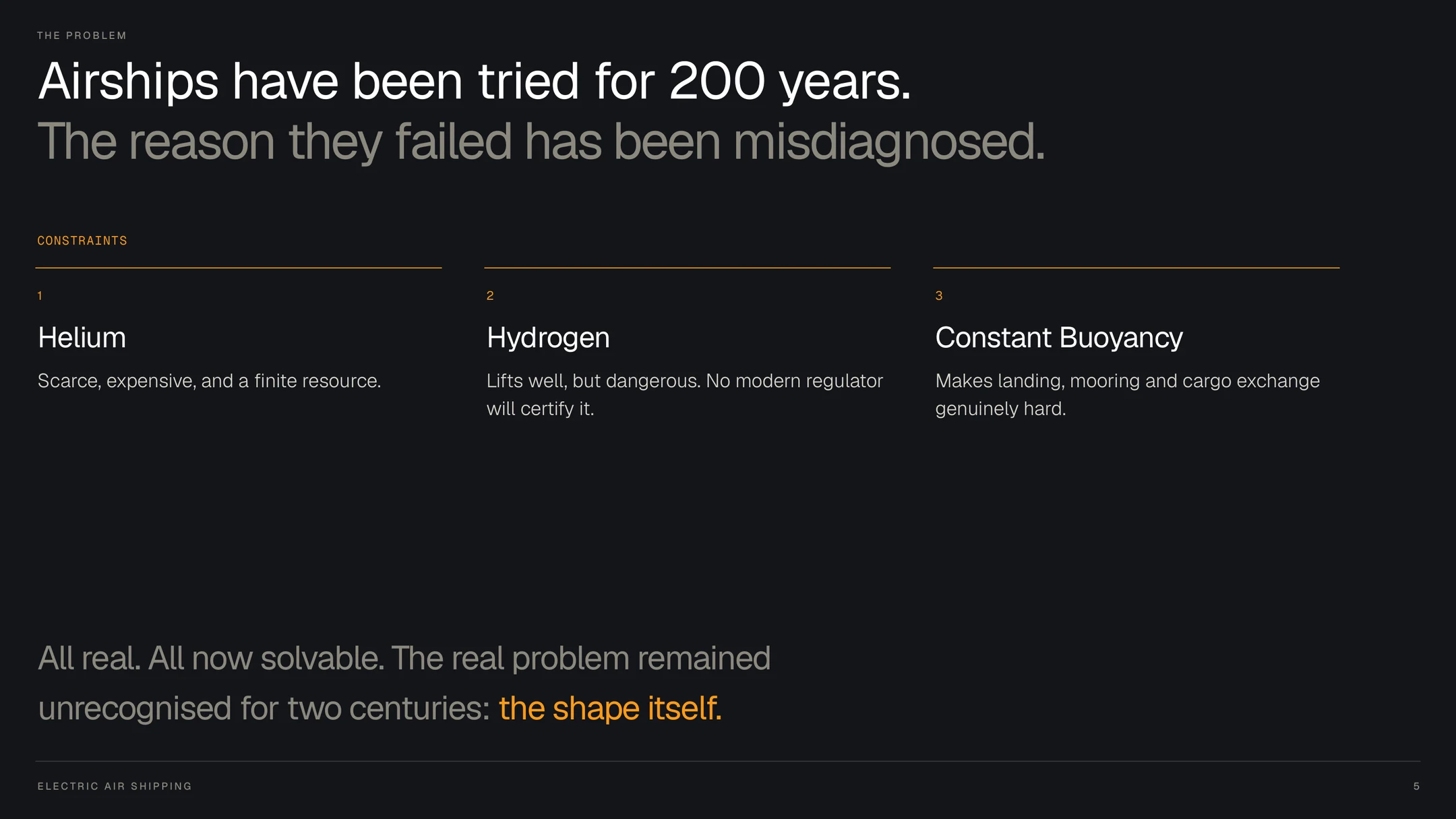 Three historical failure causes: helium, hydrogen, constant buoyancy.